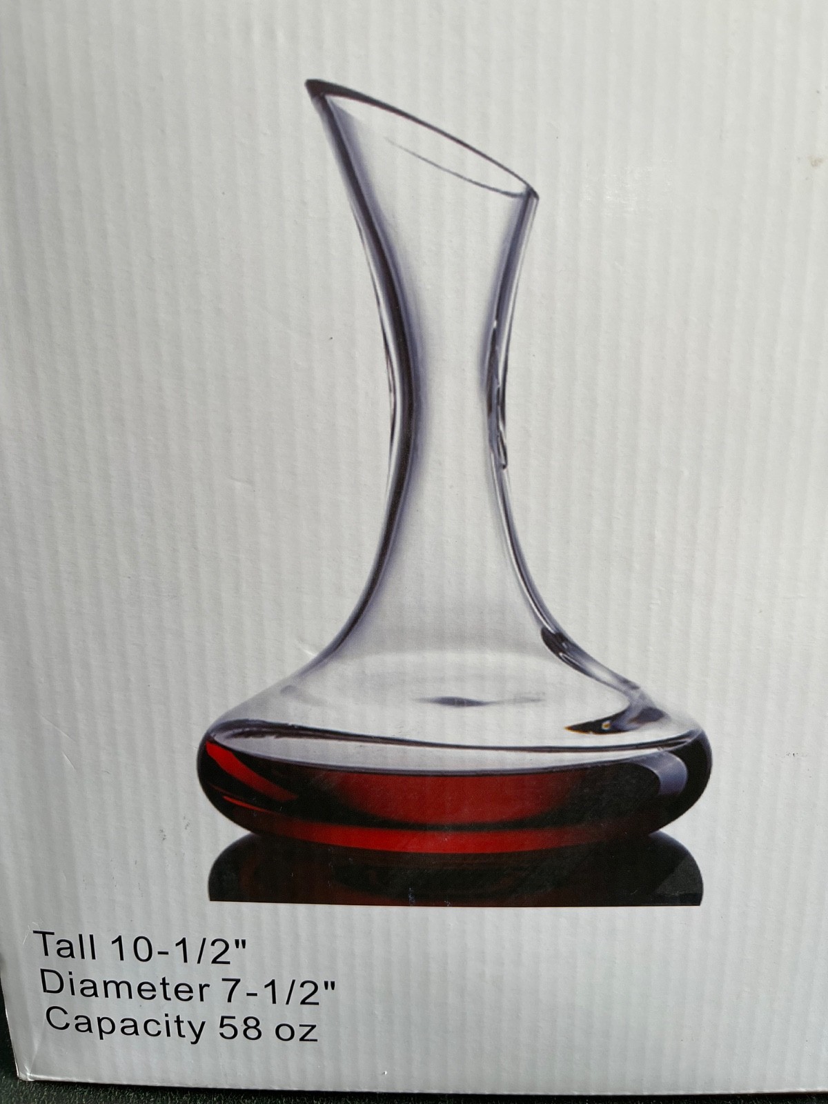 Lead-Free Large Wine Decanter, Red Wine Carafe, Crystal 58 OZ