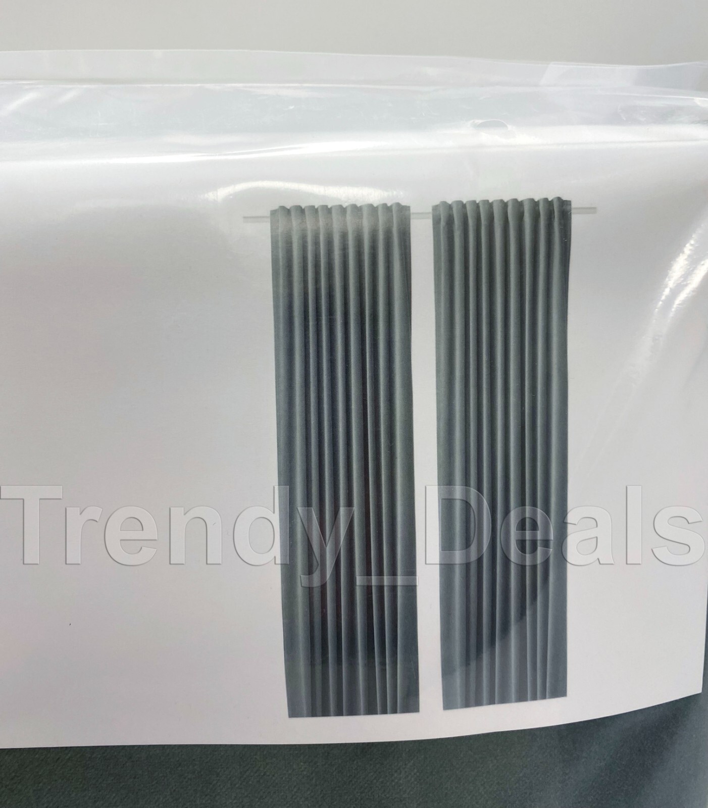 Ikea SANELA Velvet Curtains Room Darkening 2 Panels 1 pair Gray-Green 55" x 98"