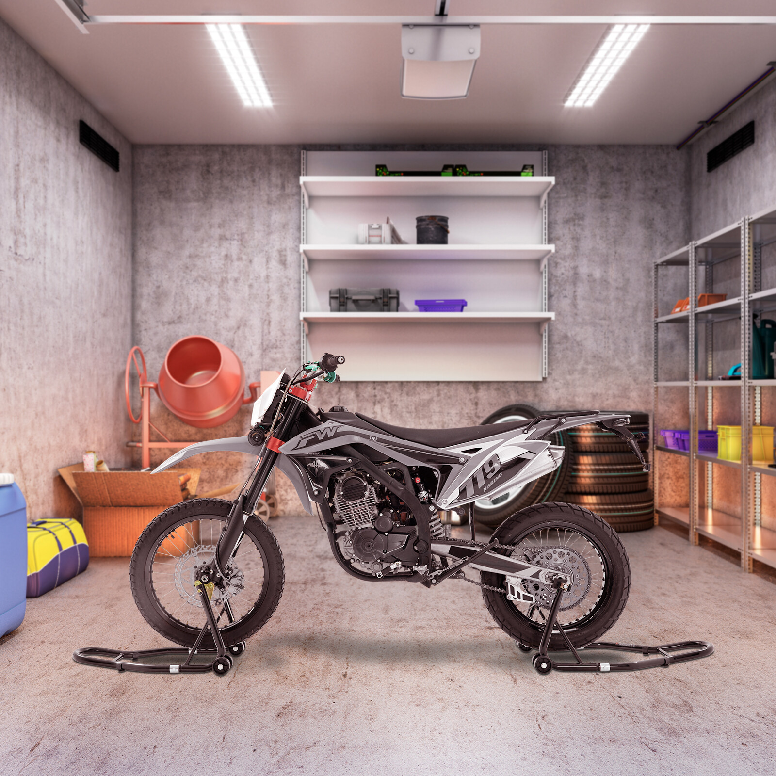 VEVOR Motorcycle Front & Rear Stand Lift 850 lbs Spoolift Paddock Swingarm Arm