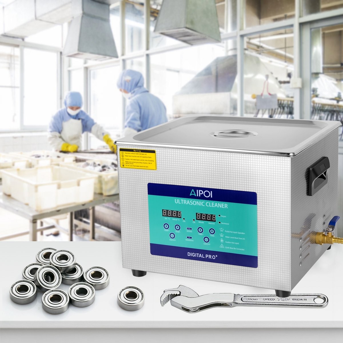 15L Ultrasonic Cleaner Cleaning Machine with Basket Heater and Timer 360W