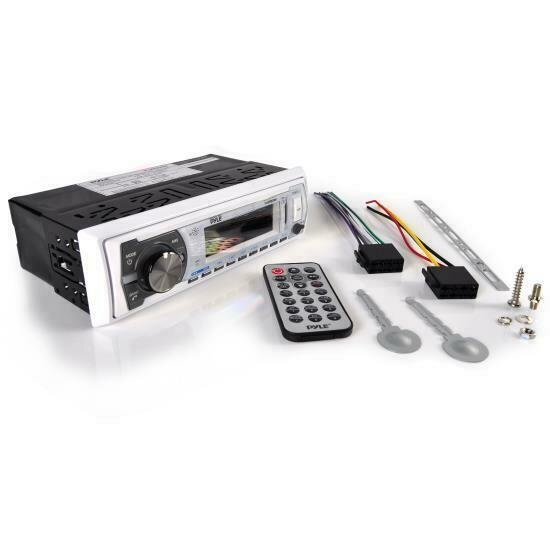 pyle PLMRB29W Pyle Marine Bluetooth Stereo Radio Music Streaming, White