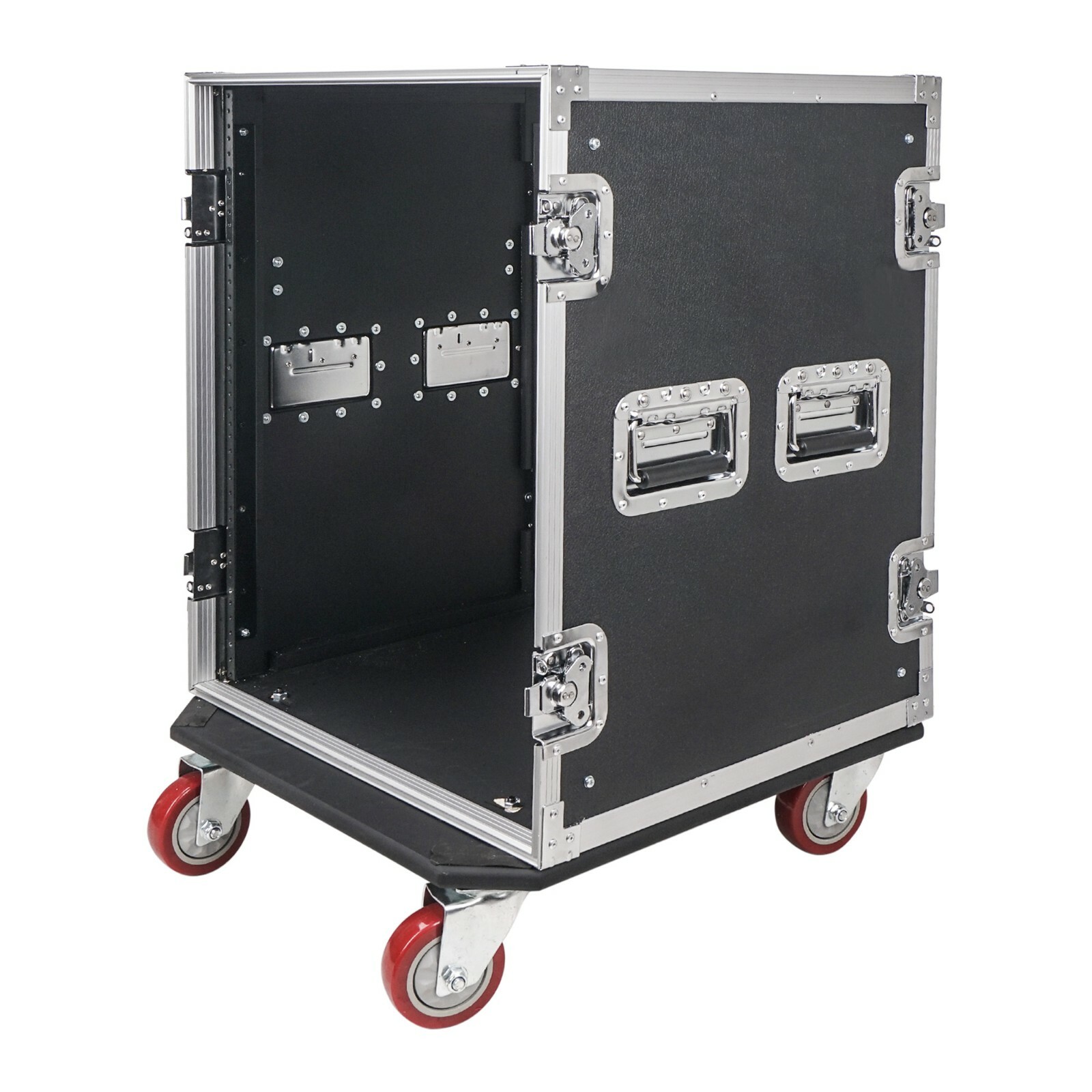 Sound Town 14U PA DJ Rack/Road Case with 21"Depth Plywood,Casters (STRC-14UW)