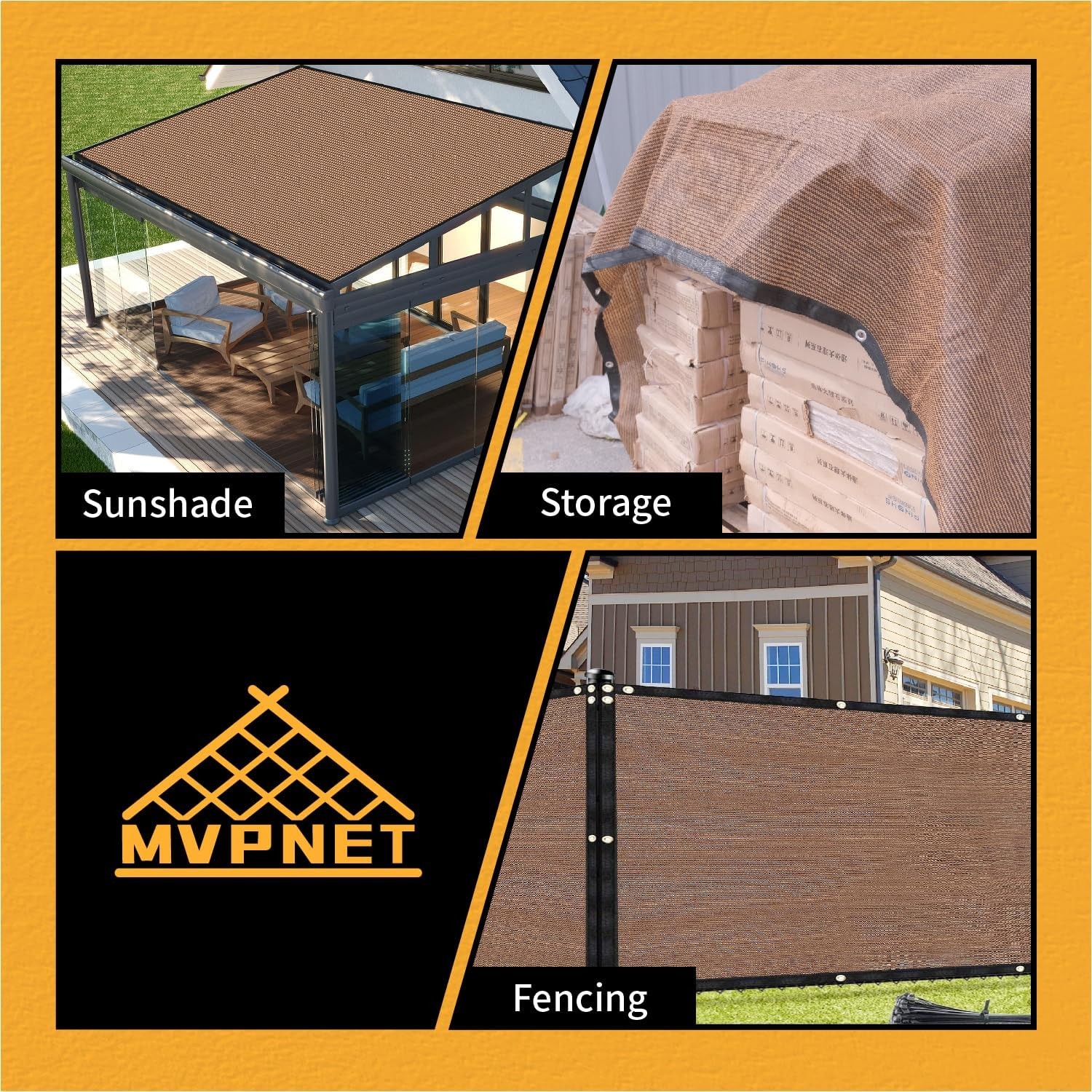 5x50Ft Garden Privacy Fence Screen, 180GSM Heavy Duty 90% Blockage Windbreak ...