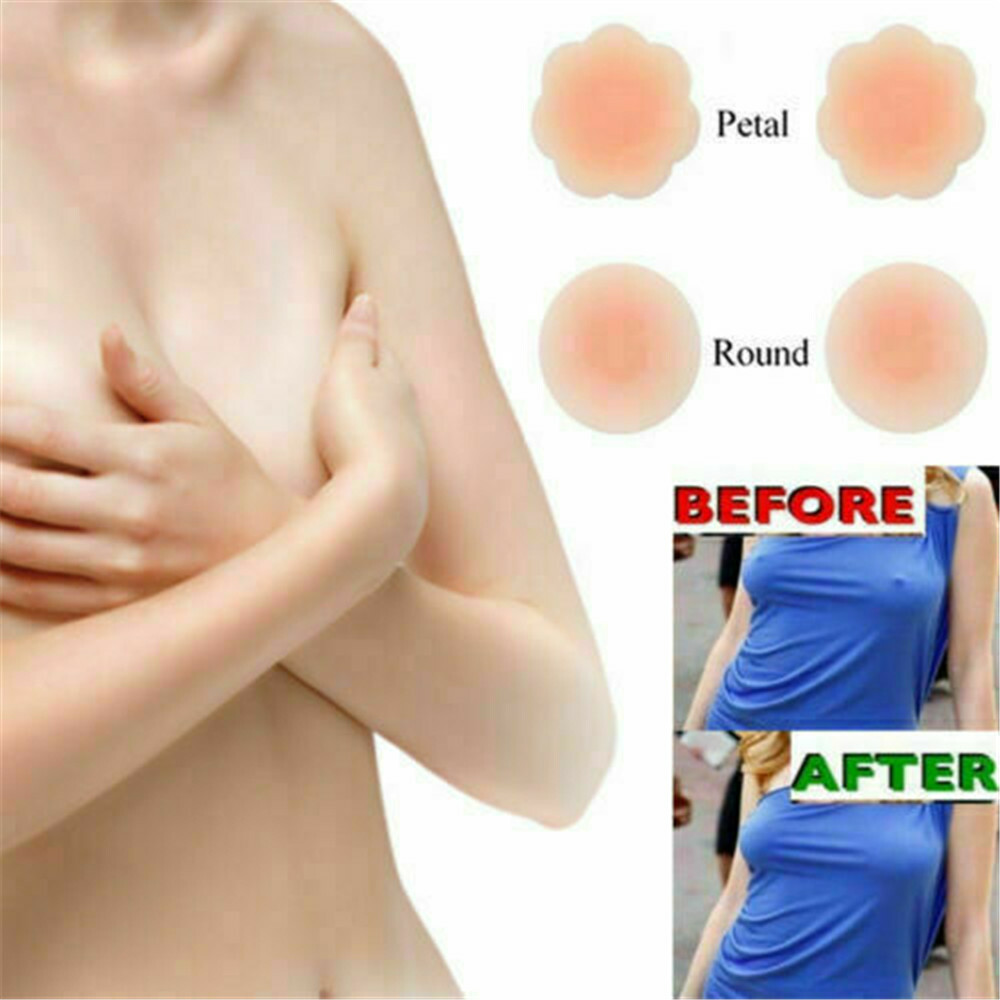 5 Pairs Nippleless Cover Pasties Women Reusable Adhesive Silicone Nipple Round