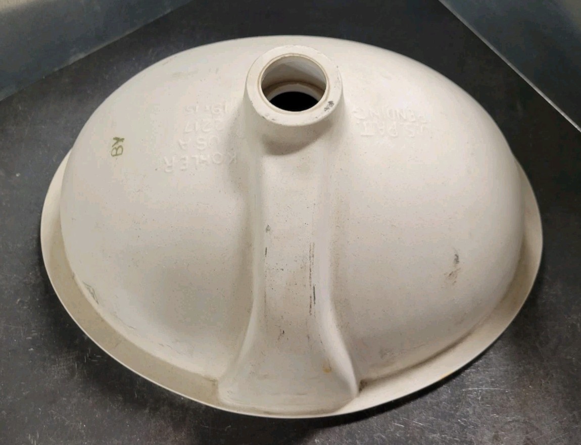 Kohler K-2217 Linia Oval Seashell Sculpted Drop-In Bathroom Sink w/ Overflow