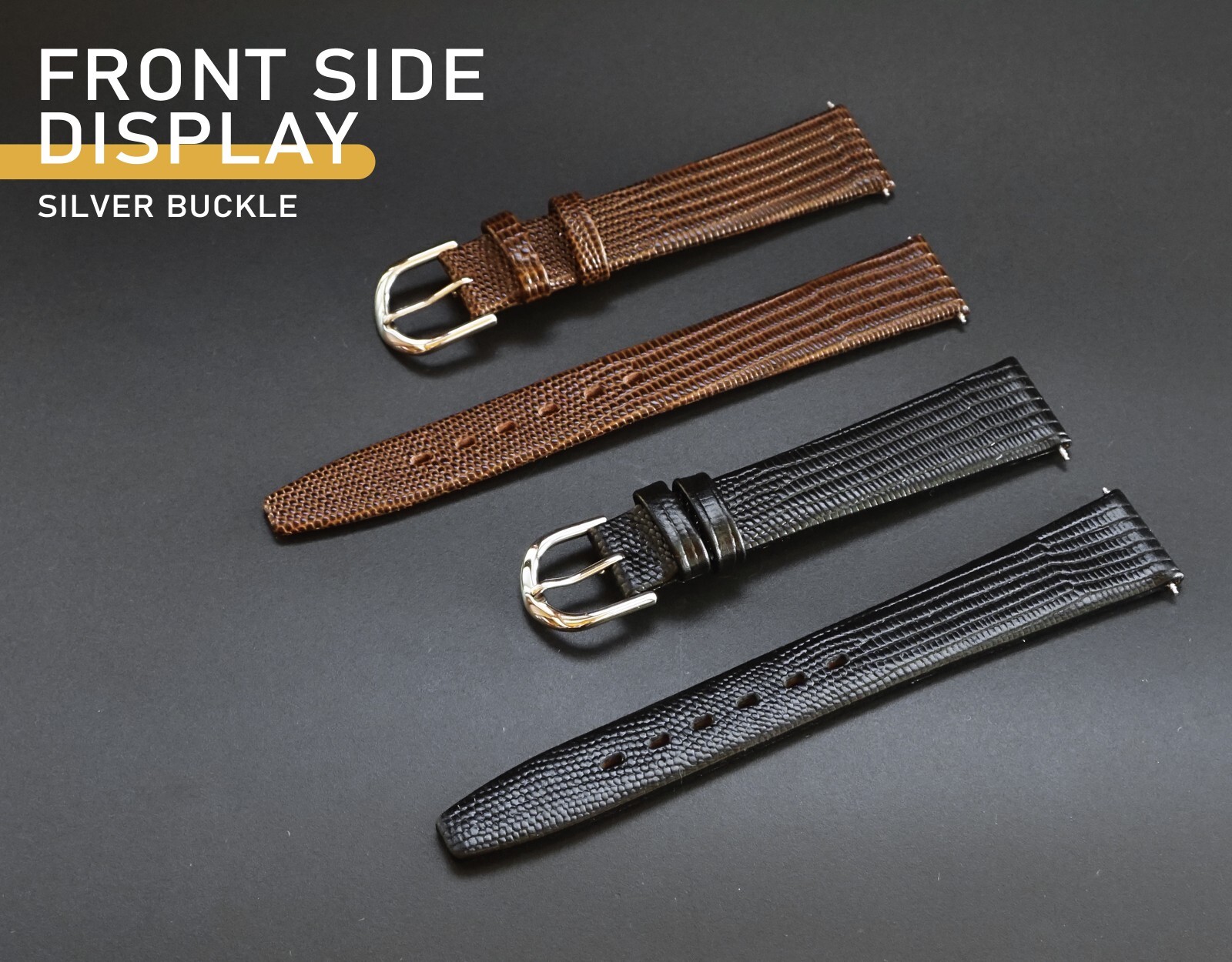 16mm 18mm 20mm Lizard Embossed Calf Genuine Leather Thin and Soft Watch Band