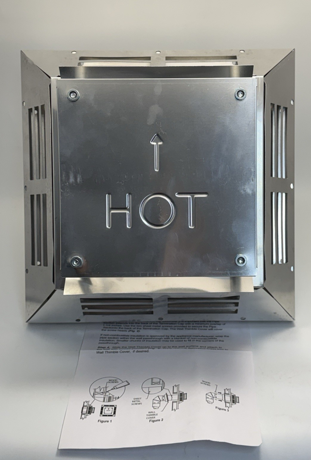 46DVA-HC Horizontal Square Stove Vent Horizontal Termination Cap 4" x 6 5/8"