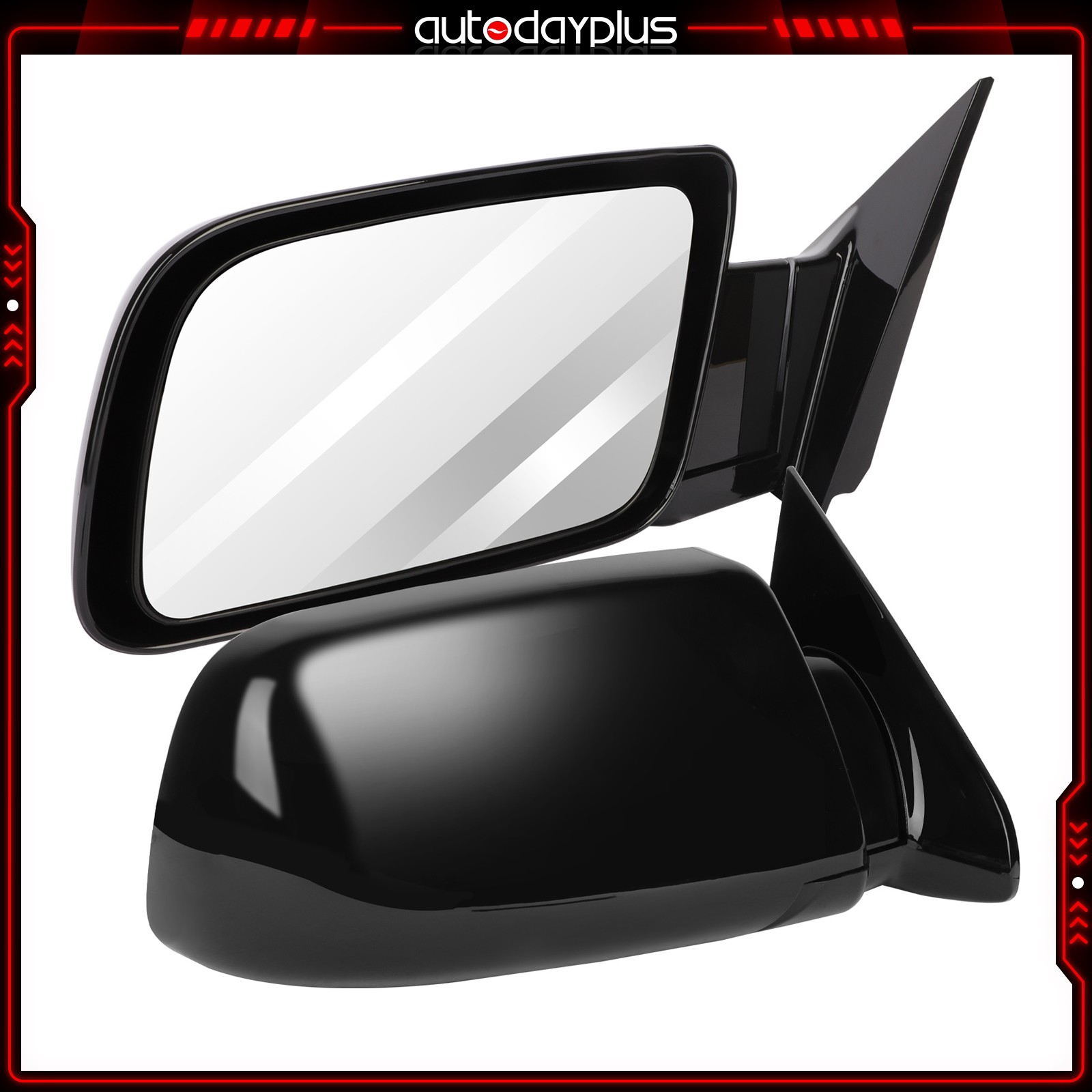 Side View Manual Fold Mirrors Pair For 1988-1998 GMC Chevy Pickup Truck Black