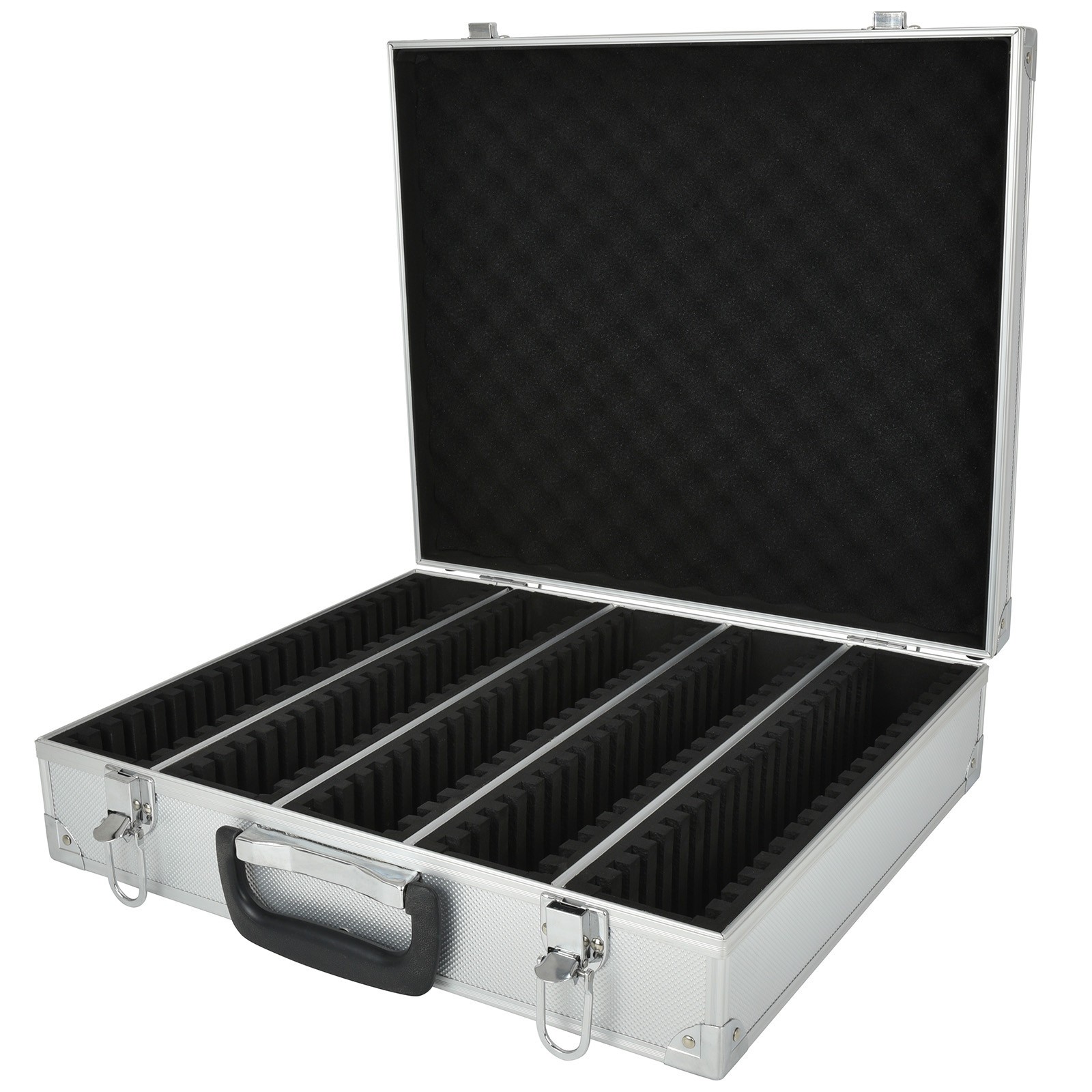 Storage & Display Aluminum Black Box Case Holds 100 PCGS NGC Coin Holders Slabs