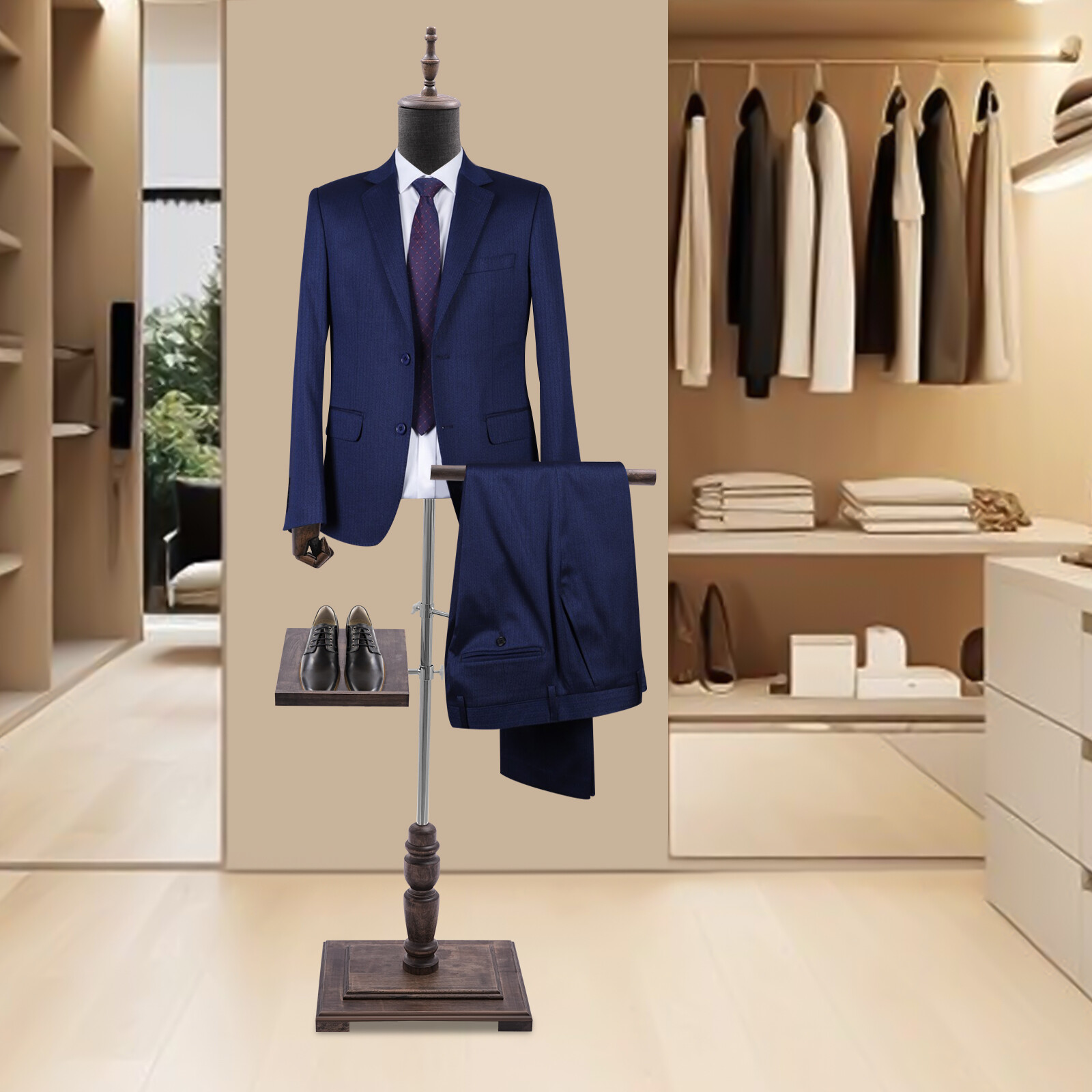 Adult Male Pinnable Dress Form Mannequin Torso with Flexible Arm Clothes Display