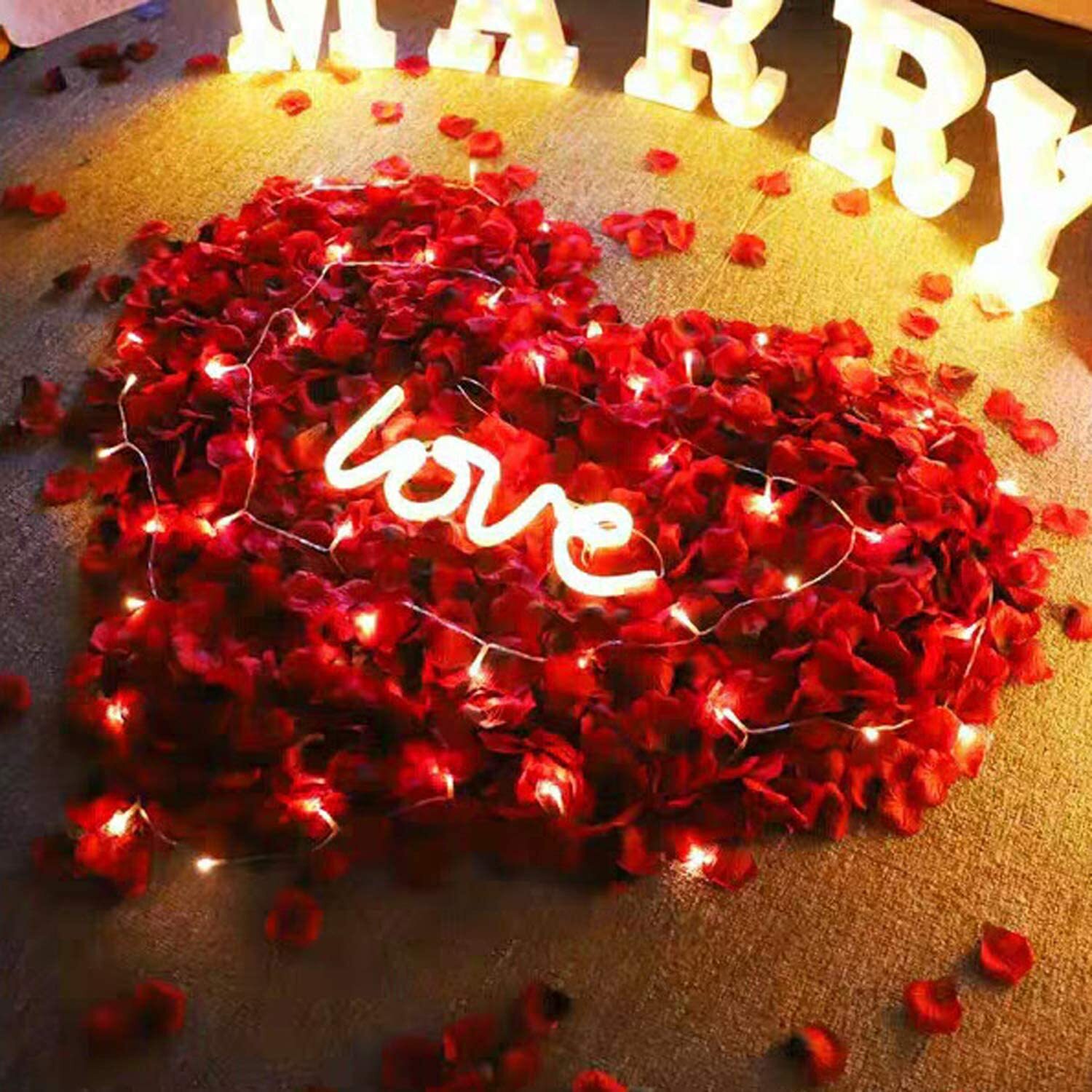 5000PCS Red Artificial Fake Rose Petals Wedding Event Romantic Night Party Decor