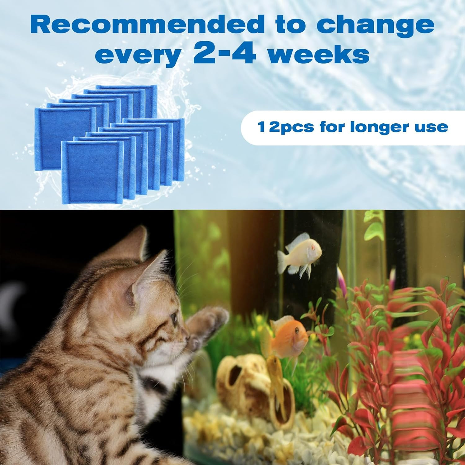 12 Pack Aquarium Filter Cartridges for Aqua-Tech 30-60/20-40 Gallon Fish Tank
