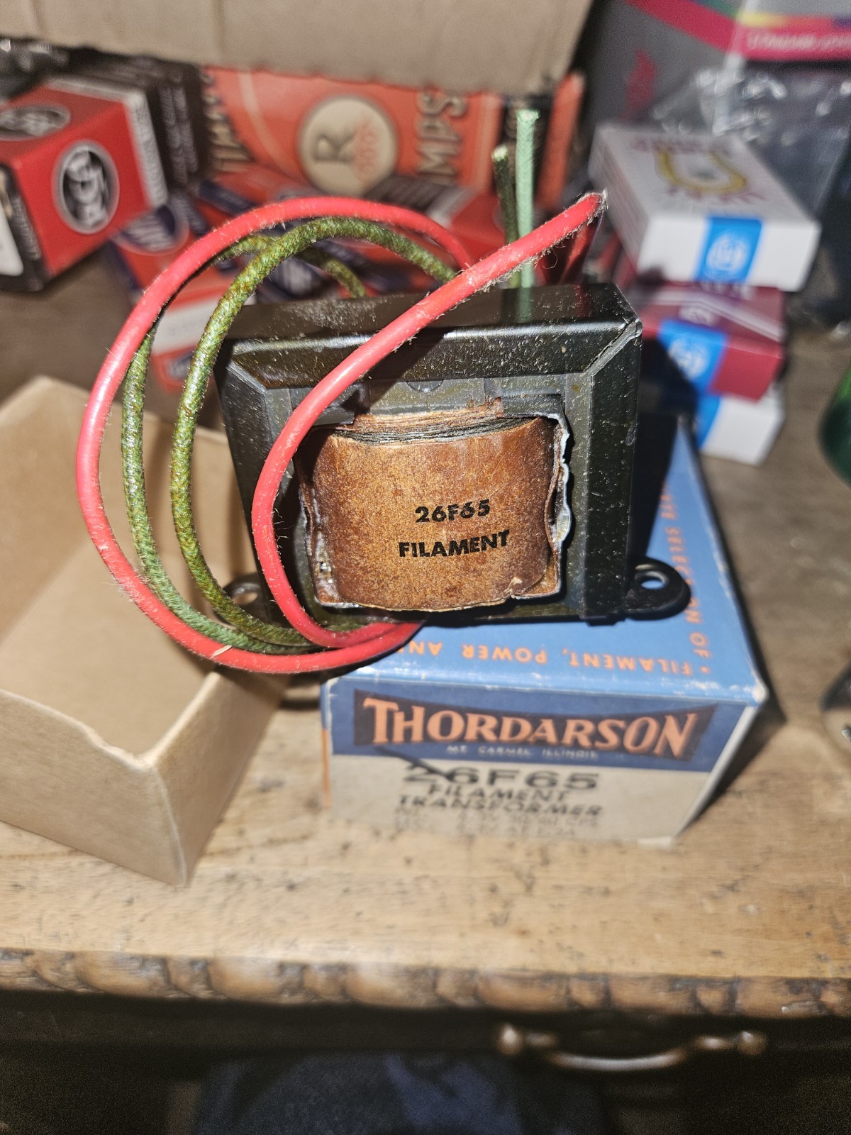 VINTAGE NOS THORDARSON 26F65 FILAMENT TRANSFORMER 6.3V 50/60 CPS TUBE AMP STEREO