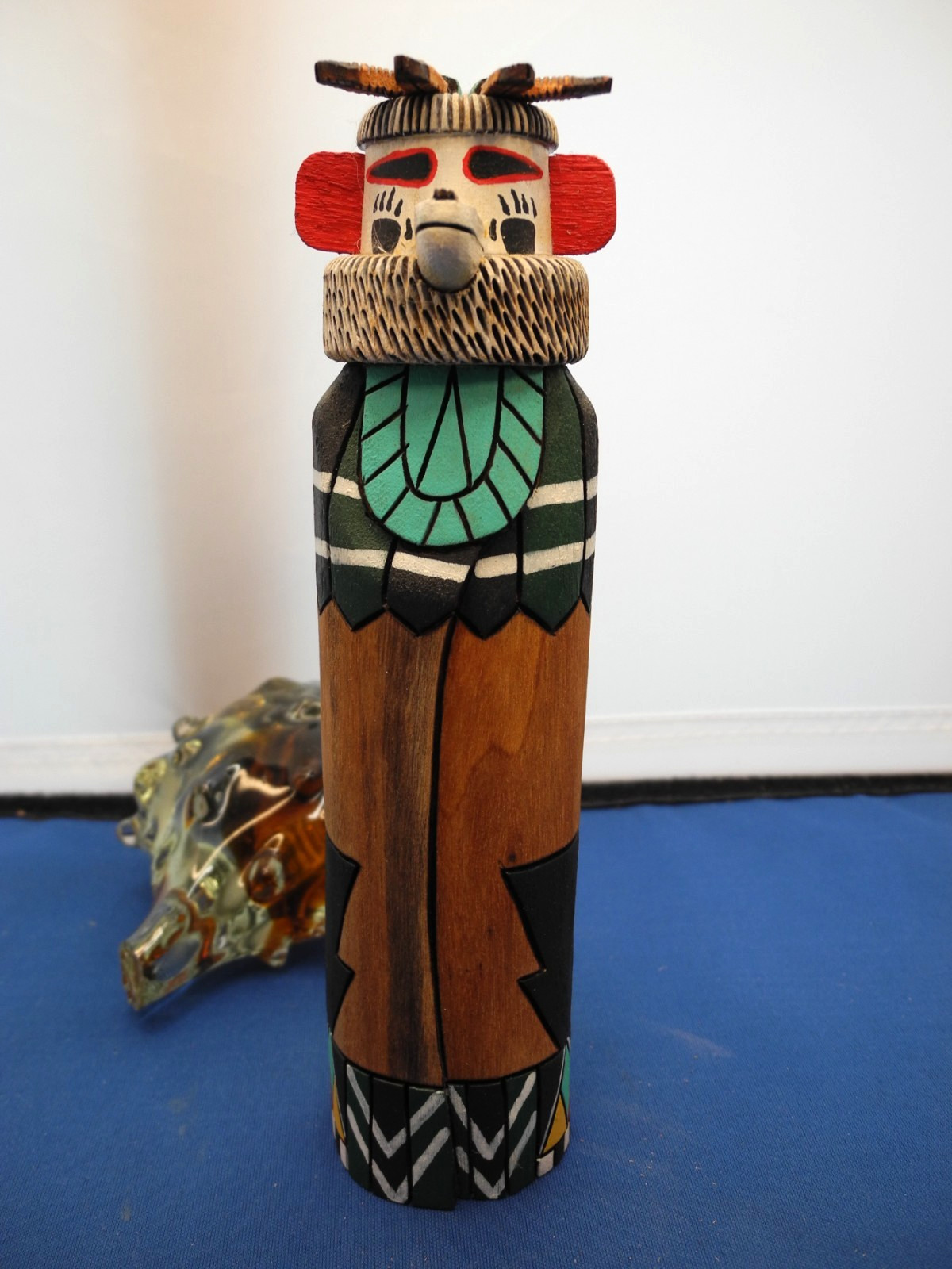 NATIVE AMERICAN ZUNI "BEAR" KACHINA BY WALTER HUGHTE