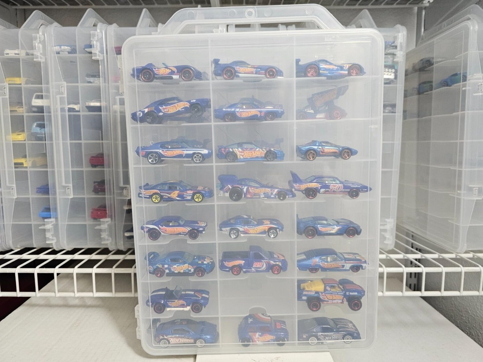 6 Hot Wheels Clear STORAGE CARRY CASES! 288 cars total M2 Diecast Jammar cases