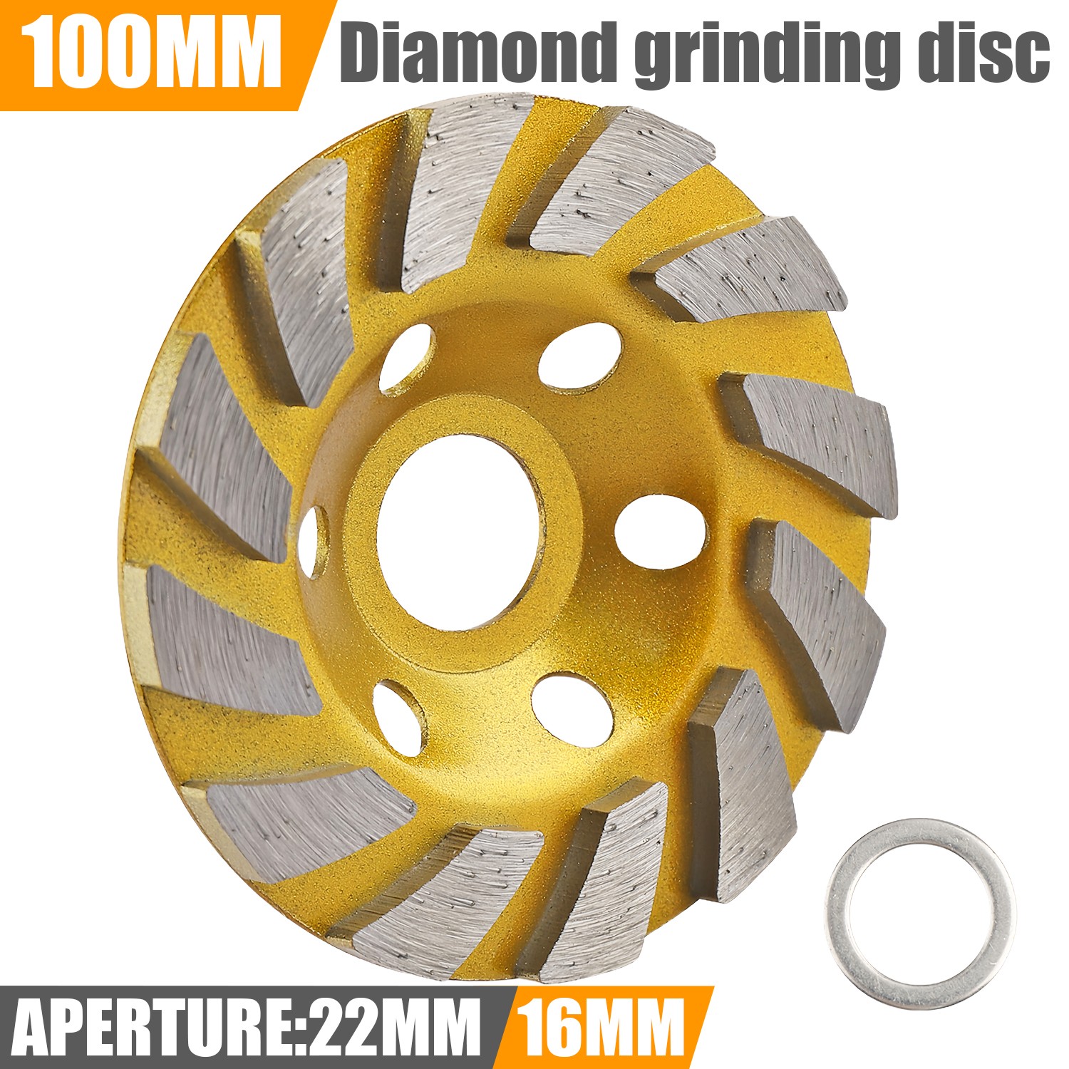 4 inch Diamond Segment Grinding Wheel Disc Grinder Cup Concrete Stone Cut