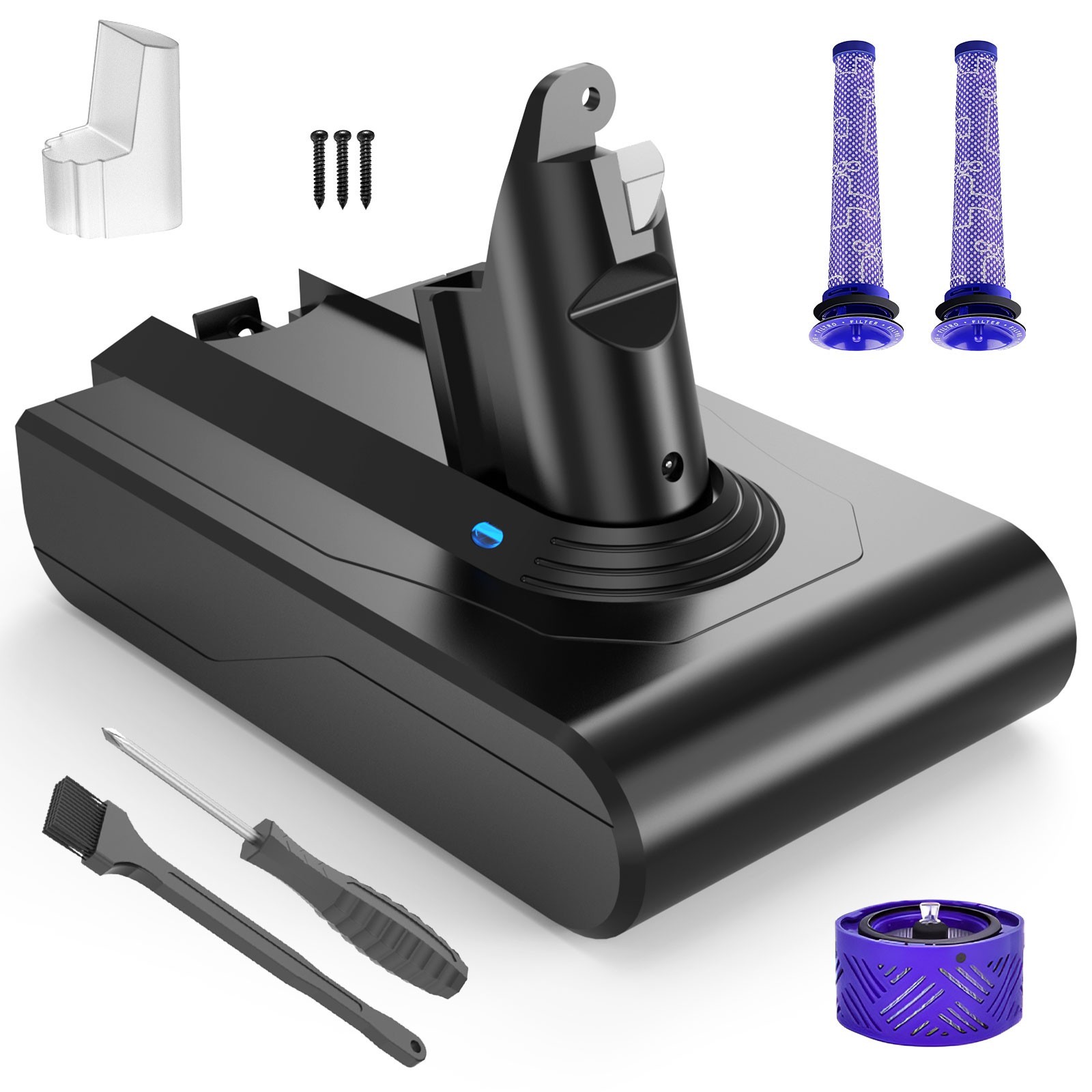 6.0Ah Battery Replace For Dyson DC58 DC59 DC61 DC62 Animal V6 HEPA SV03 SV08 US