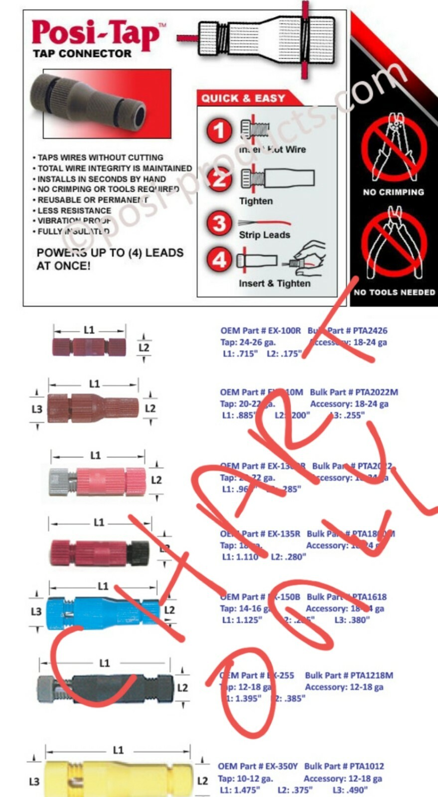 (2 pack) posi tap wire connectors 14pc kit, 2 assorted 7pc packs