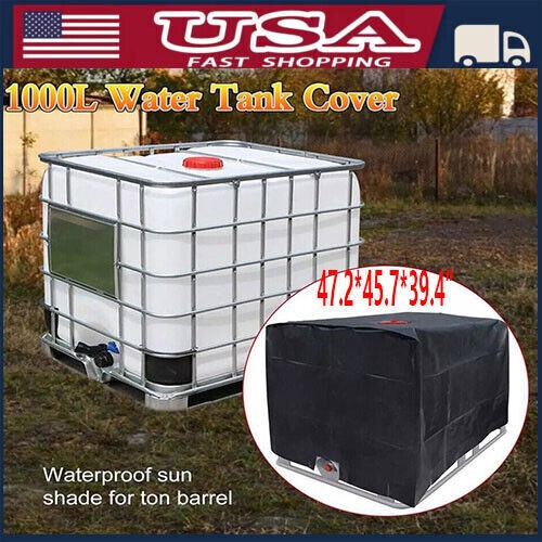 275 Gallon IBC Tote Cover Sunshade Water Proof Protector Hood 1000 L Garden Tank