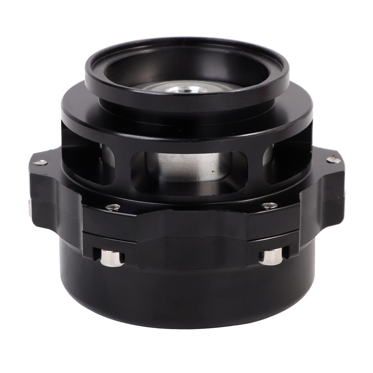 Universal Aluminum 50mm Blow Off Valve Dump Valve BOV with V-band Flange Black