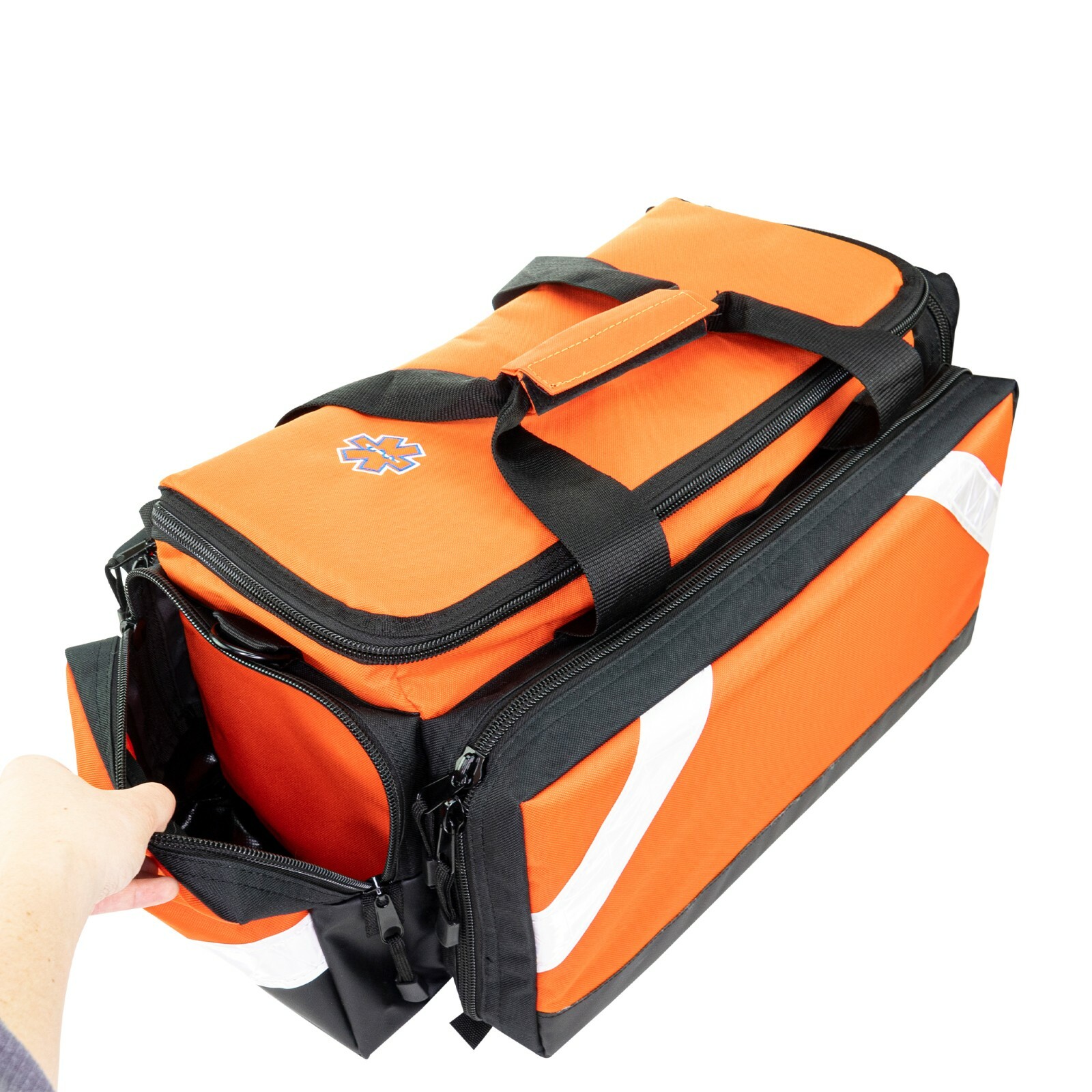 LINE2design Elite Trauma Bag - EMS EMT Paramedic with Reflective Trim - Orange