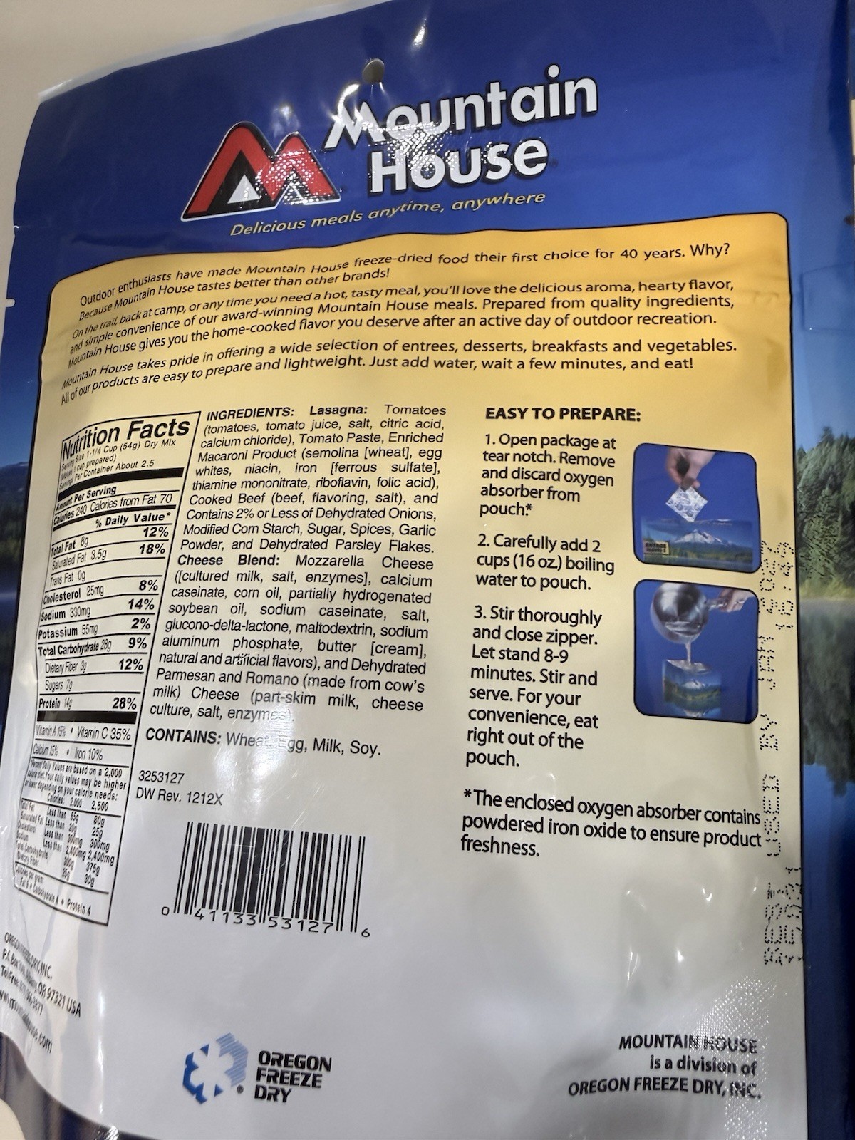 Mountain House Freeze Dried Meals Lot of 7 Camping Survival Food EXP 2027 MRE