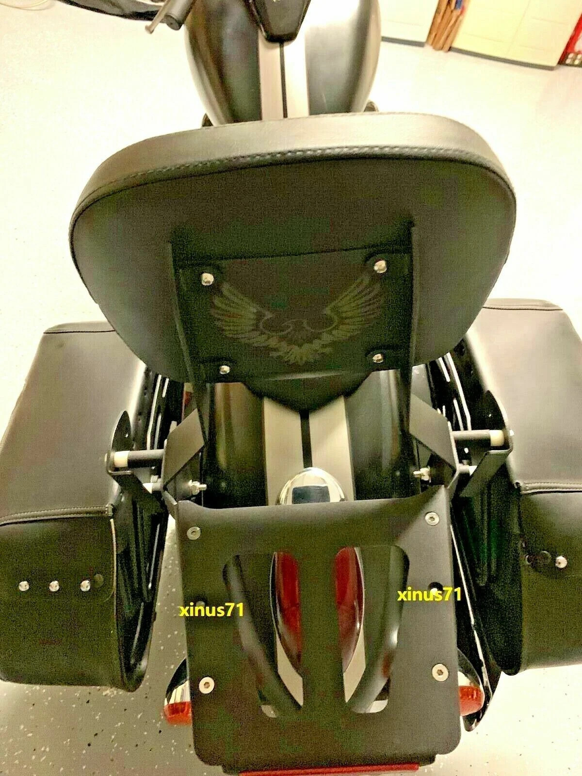 NEW BLACK Sissy Bar & Luggage Rack Kawasaki Vulcan 900 Classic & Custom 09 to 25