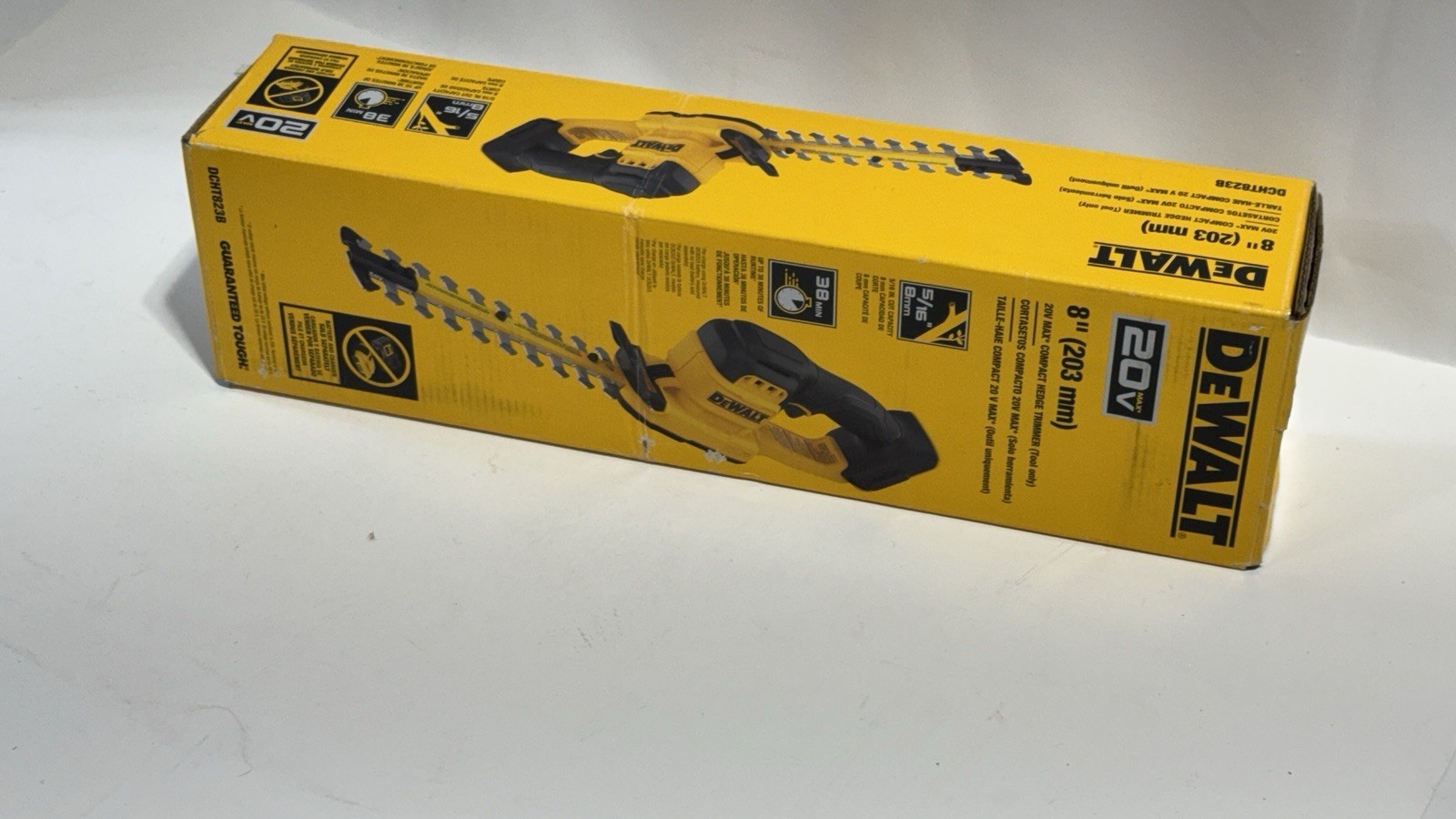 DEWALT 20V 8 in. Compact Cordless Hedge Trimmer DCHT823B NEW