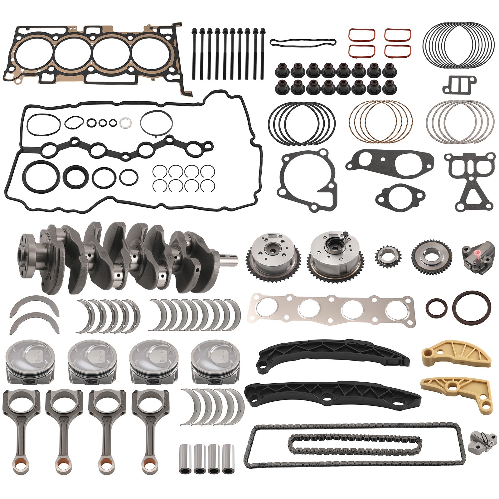 G4KJ Engine Rebuild Overhaul Kit - Crankshaft Rod Timing For Hyundai Kia 2.4L