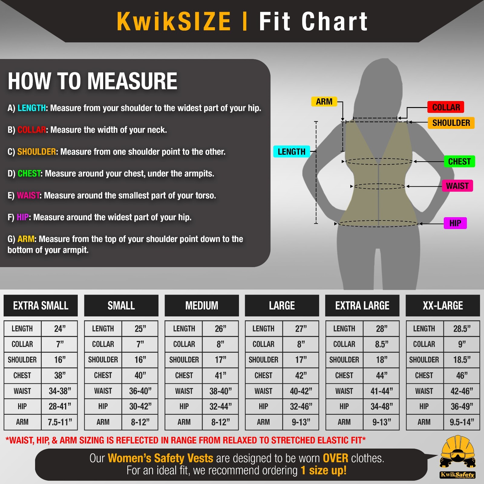 KwikSafety FIRST LADY Class 2 ANSI PPE Hi Vis Surveyor Women's Safety Vest