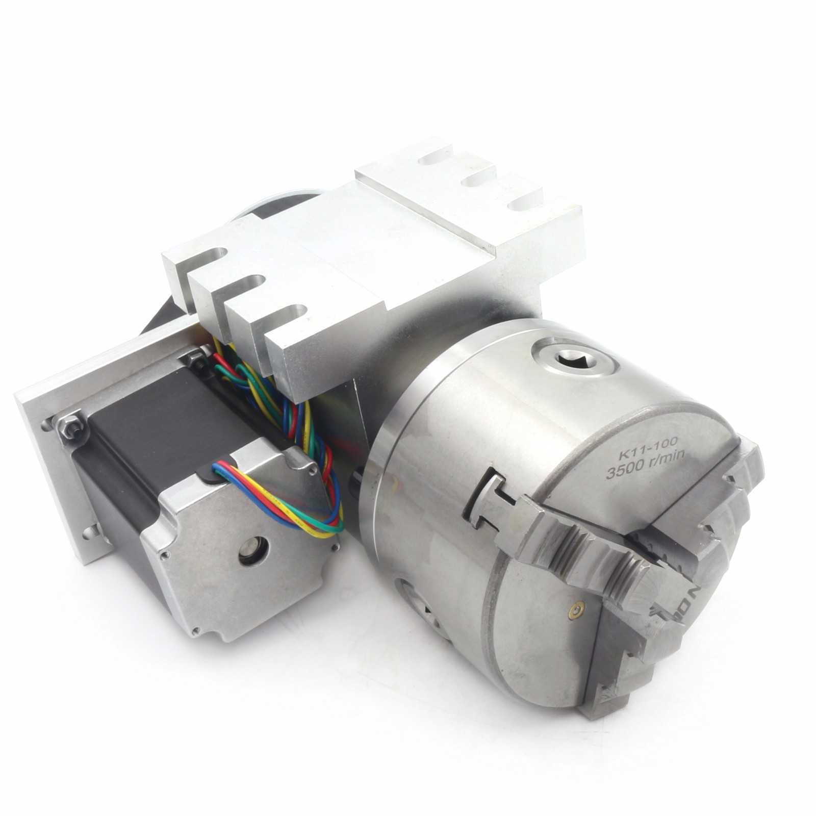 USA｜ Rotary Table A 4th Axis 3 Jaw 80mm Chuck 6:1+Tailstock for Woodworking/CNC