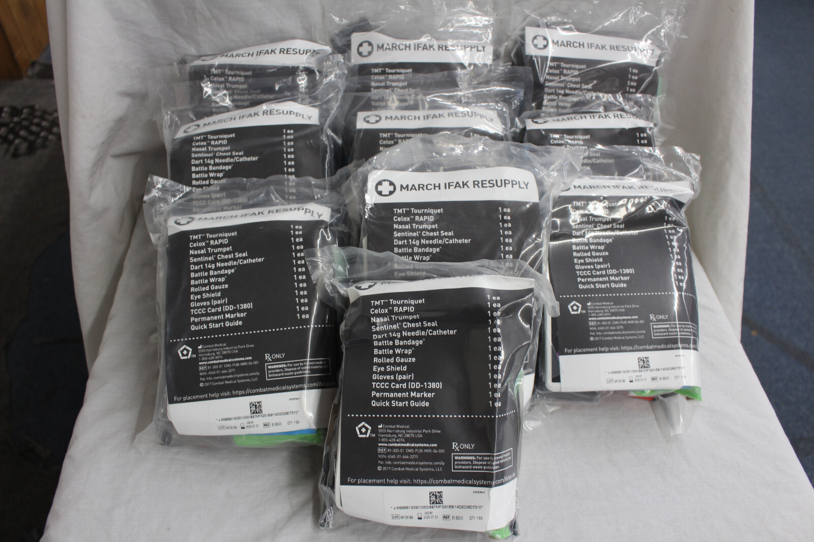 MARCH IFAK RESUPPLY KIT REFILL KIT  DATED  2026 BULK LOT OF 10