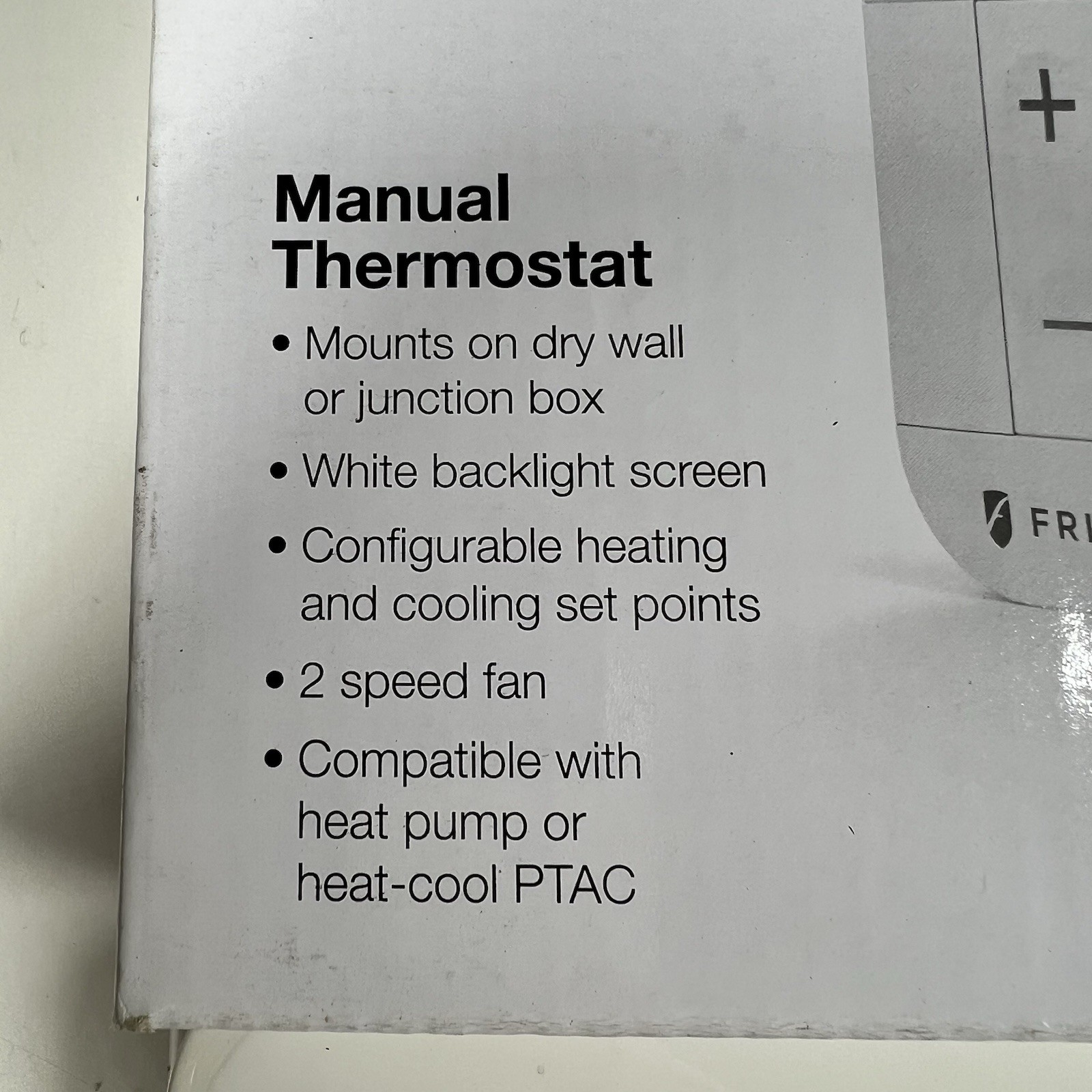 Friedrich RT7 Digital Non-Programmable Wall Thermostat 2 Speed Fan Heat Cool