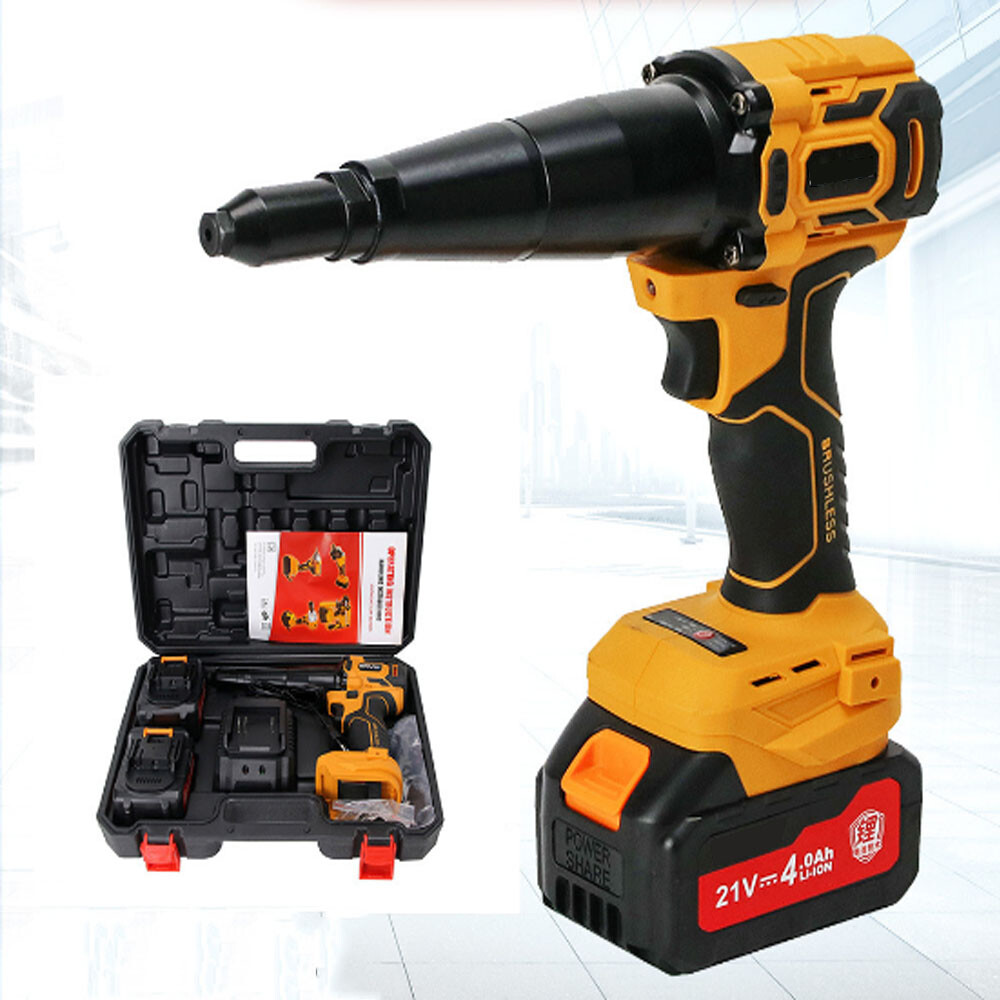 Handheld Electric Cordless Rivet Gun Brushless Automatic Riveter High-power 21V