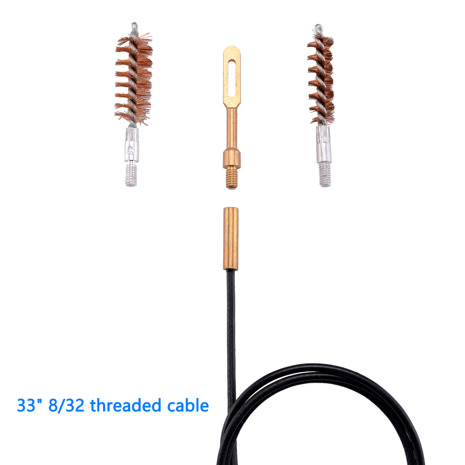 Gun Cleaning Kit .17 .22/.223/5.56MM .243 .280 .30 MultiCaliber Brushes in Bag