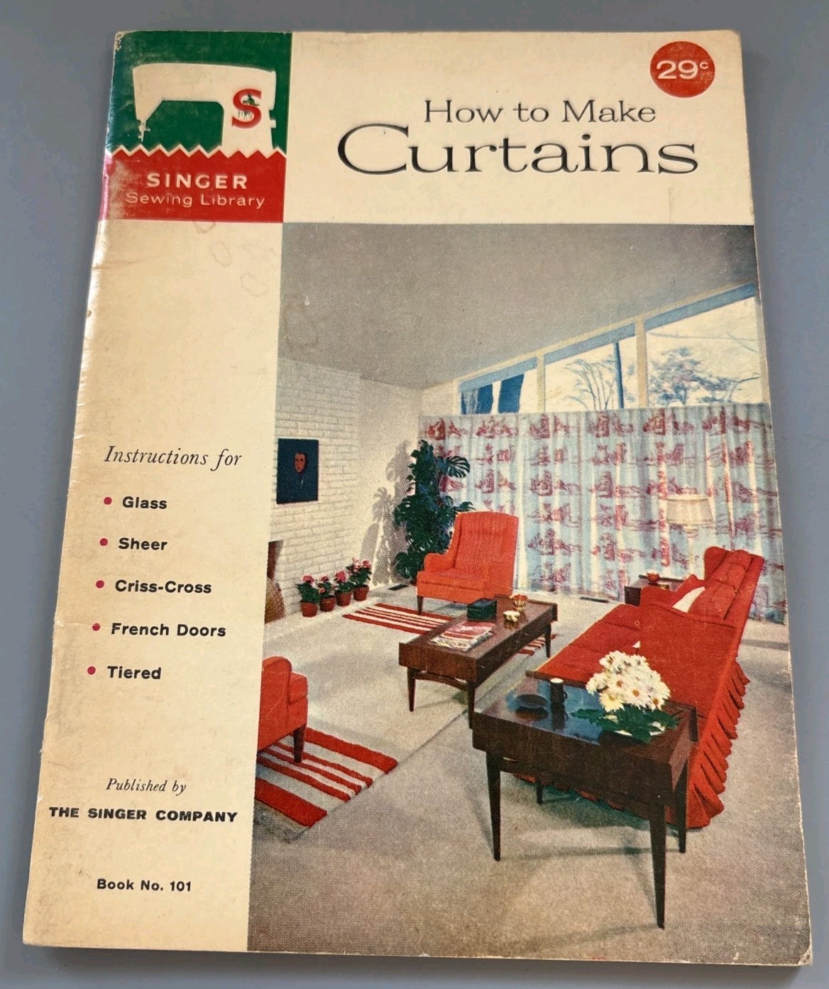 Singer Sewing Library How To Make Curtains Book 101 Vintage 1960 Sewing Book
