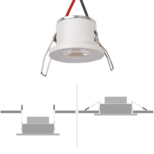 2Pack 1W Mini Spotlights Indoor Recessed Ceiling Showcase Display Under White