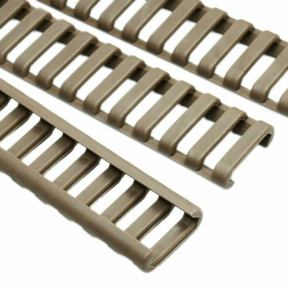 8 Pieces Heat Resistant Weaver Picatinny Ladder Rail Cover - Tan