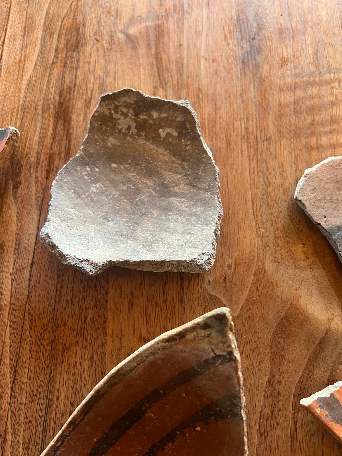 12 Striking Anasazi Pottery Sherds, Red, Black on-White, large fragments