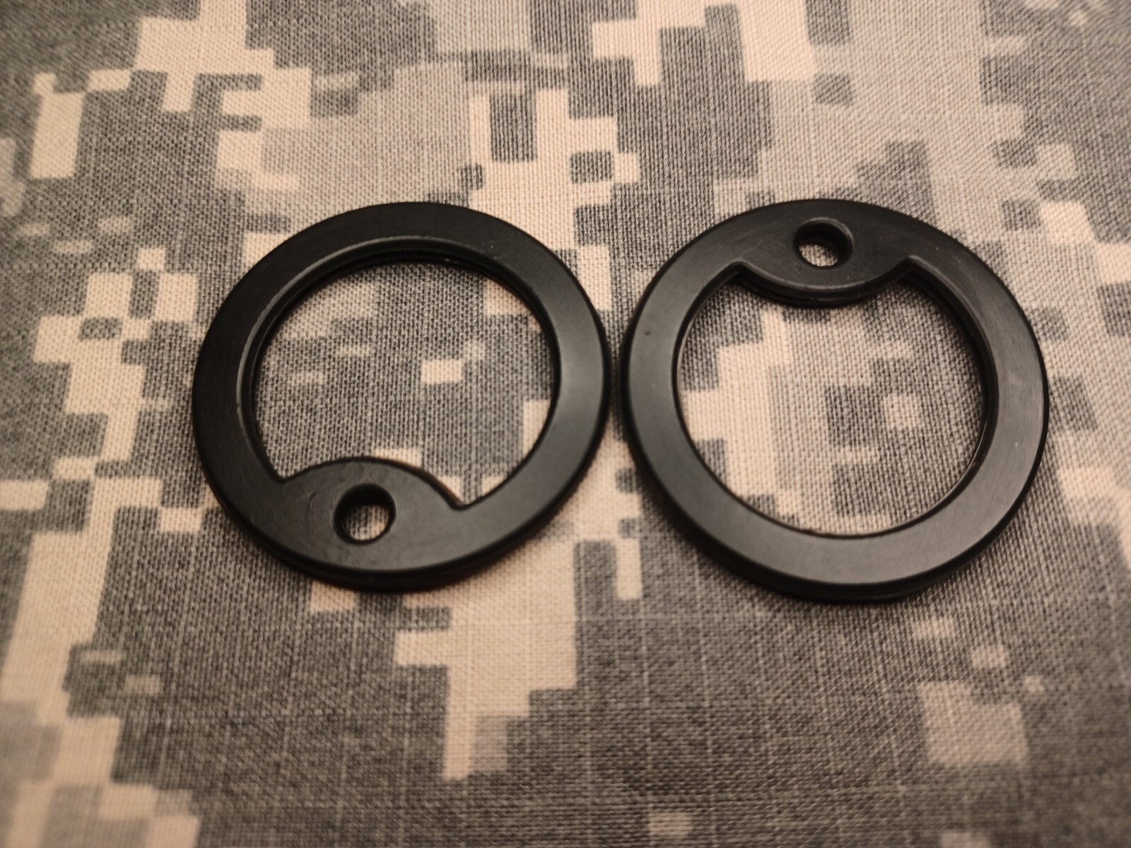 Black Replacement Military, Civilian & Law Enforcement Dog Tag Silencers Set