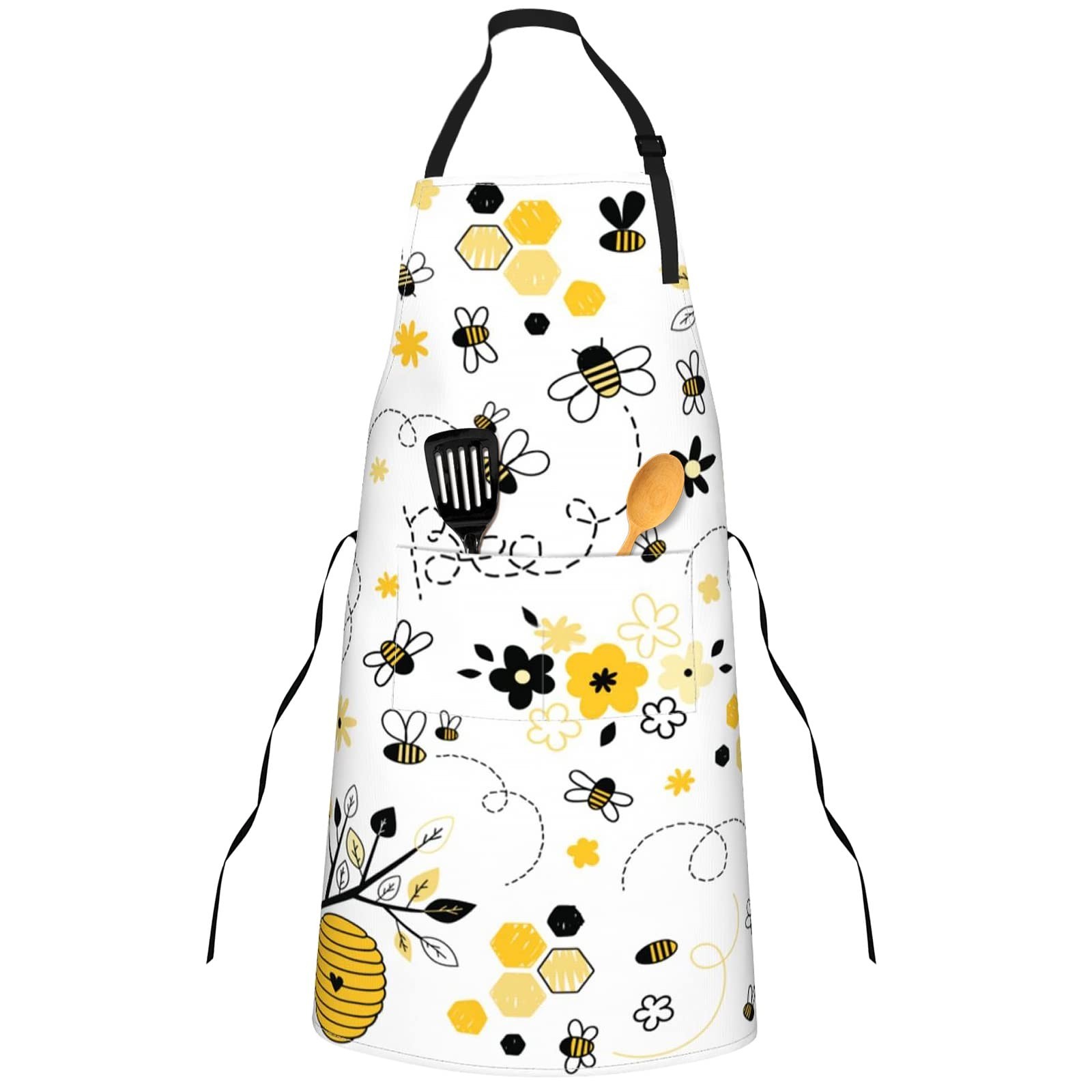 Bee Aprons for Women with Pockets - Cute Apron for Cooking Baking Dishwashing...