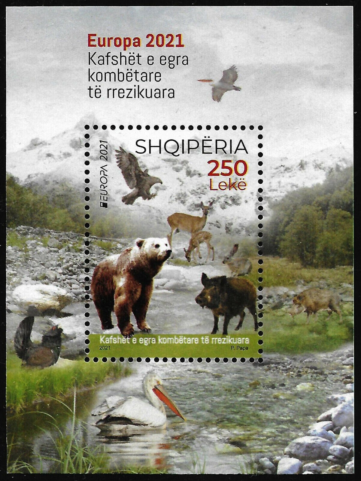 ALBANIA Europe 2021 - "Endangered National Wildlife" - BLOCK MNH