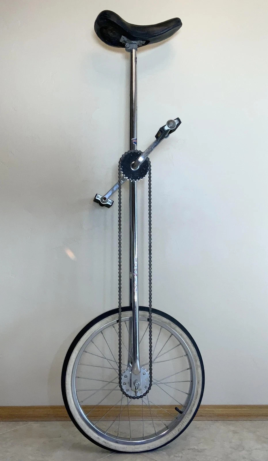 VIDEO! 5/6 ft Schwinn Giraffe Unicycle Chrome Nimbus Performers Circus Monowheel