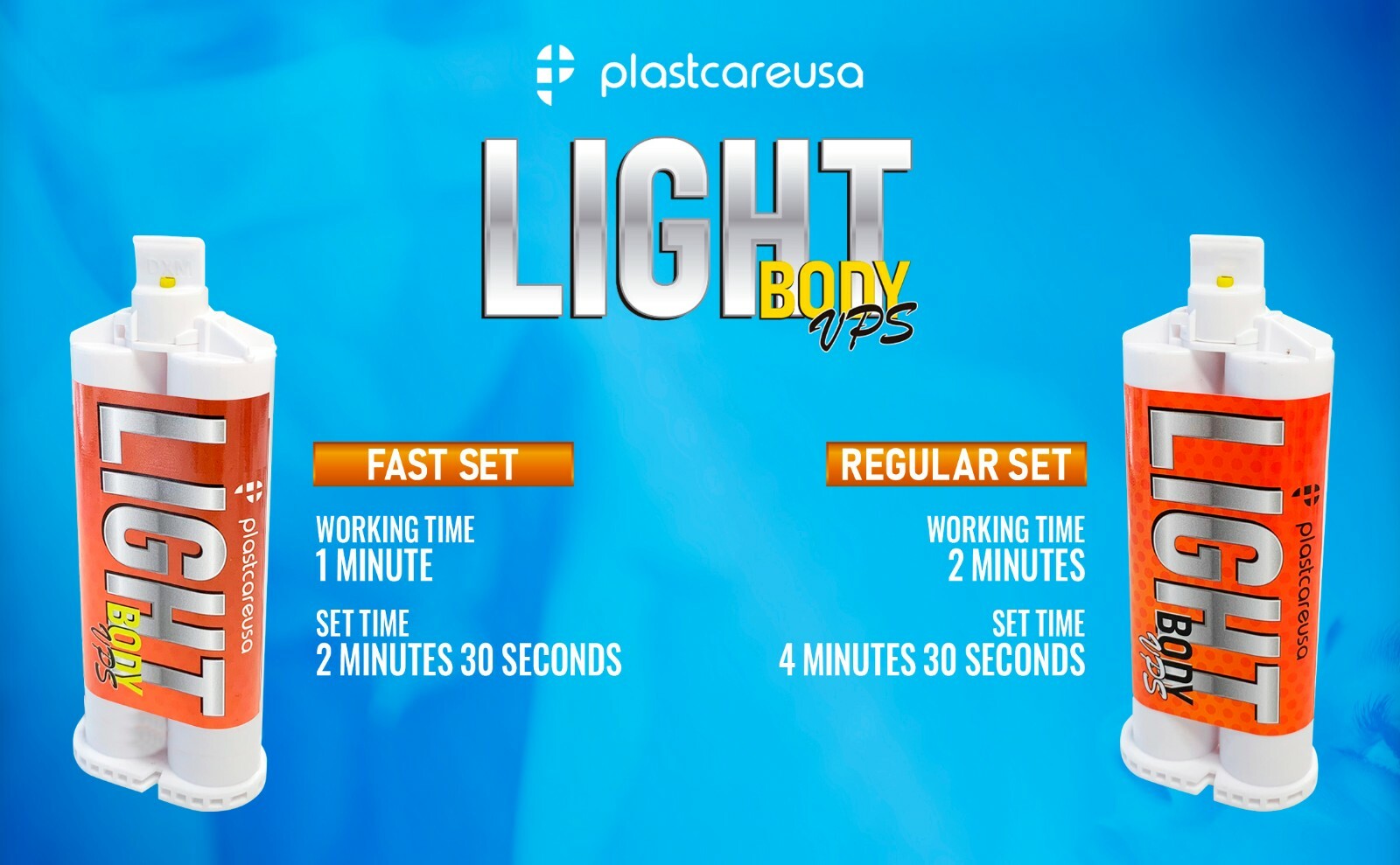 Dental Impression Material, VPS Heavy & Light Body, Fast & Regular (Choose Qtys)