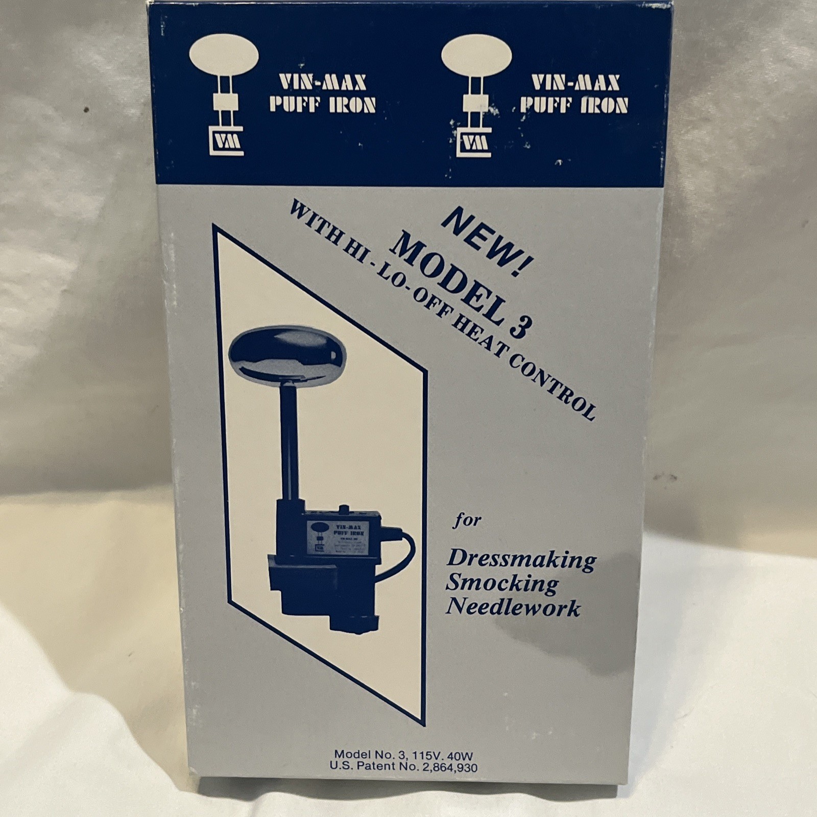 VIN MAX Puff Iron Model 3 Hi Lo Off Heat Control Box & Paperwork Great Cond