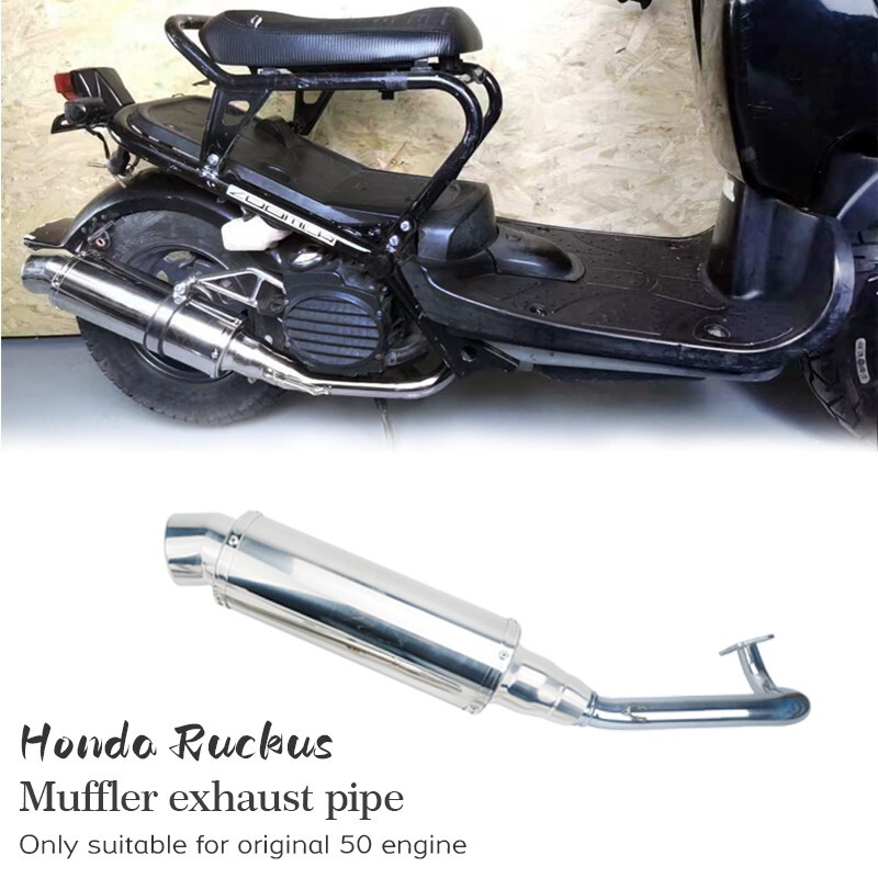 RUCKUS Exhaust Pipe Muffler Stainless Steel Motorcycle Scooter Honda AF58 ZOOMER