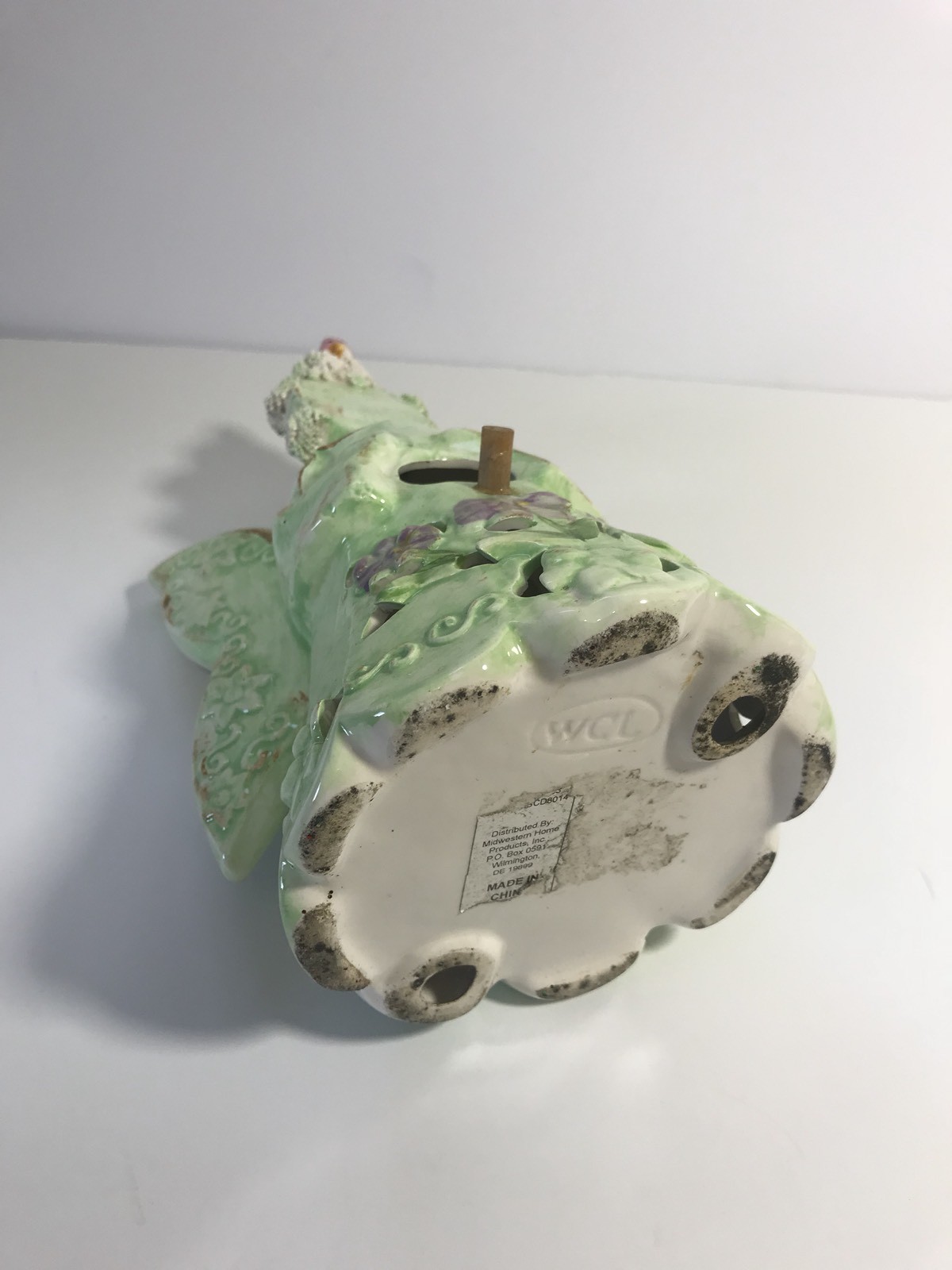 Midwestern Home WHIMSICAL GARDEN ANGEL BIRDHOUSE 10" TALL Ceramic Hanging