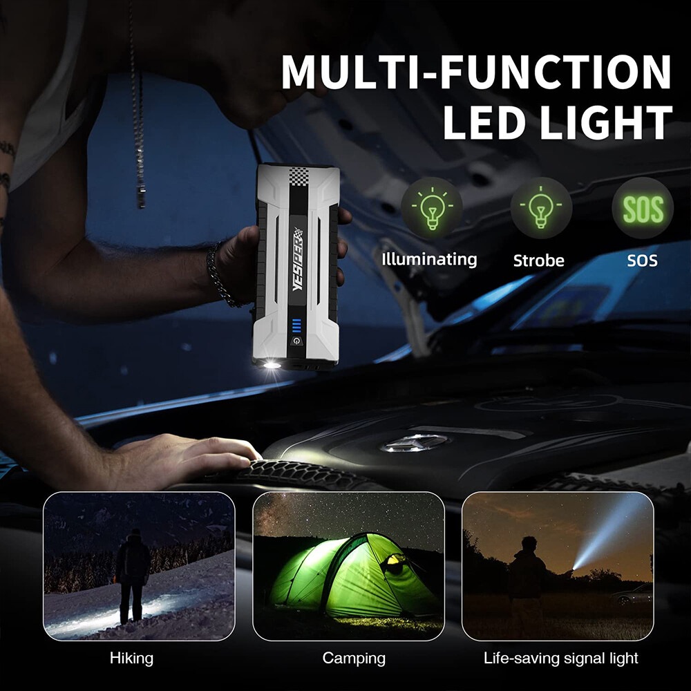 YESPER 4120A Car Jump Starter Booster Jumper Pack Power Bank Battery Charger US