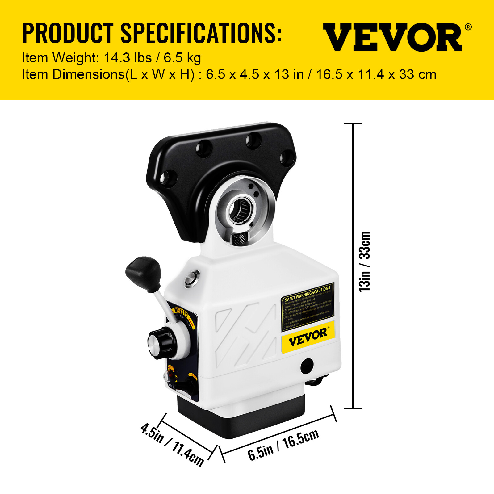 Power Feed X-Axis 150 Lbs Torque for Bridgeport Type Milling Machines 0-200 RPM