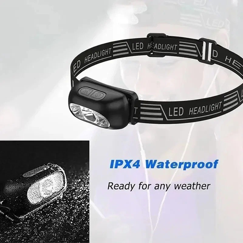 LED Headlamp USB Rechargeable Flashlight Waterproof Head Lamp Torch Camping USA